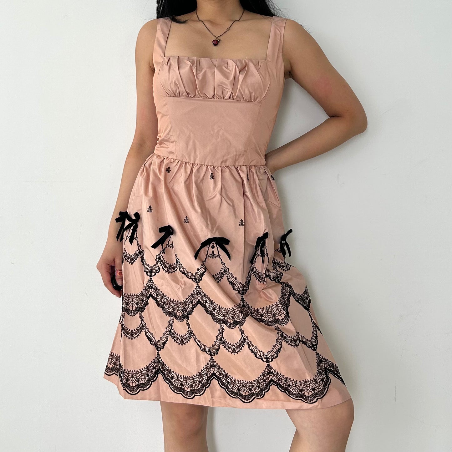 Japanese Designer A Mon Avis Salmon Pink Ruched Bodice Mini Balloon Dress - X-Small