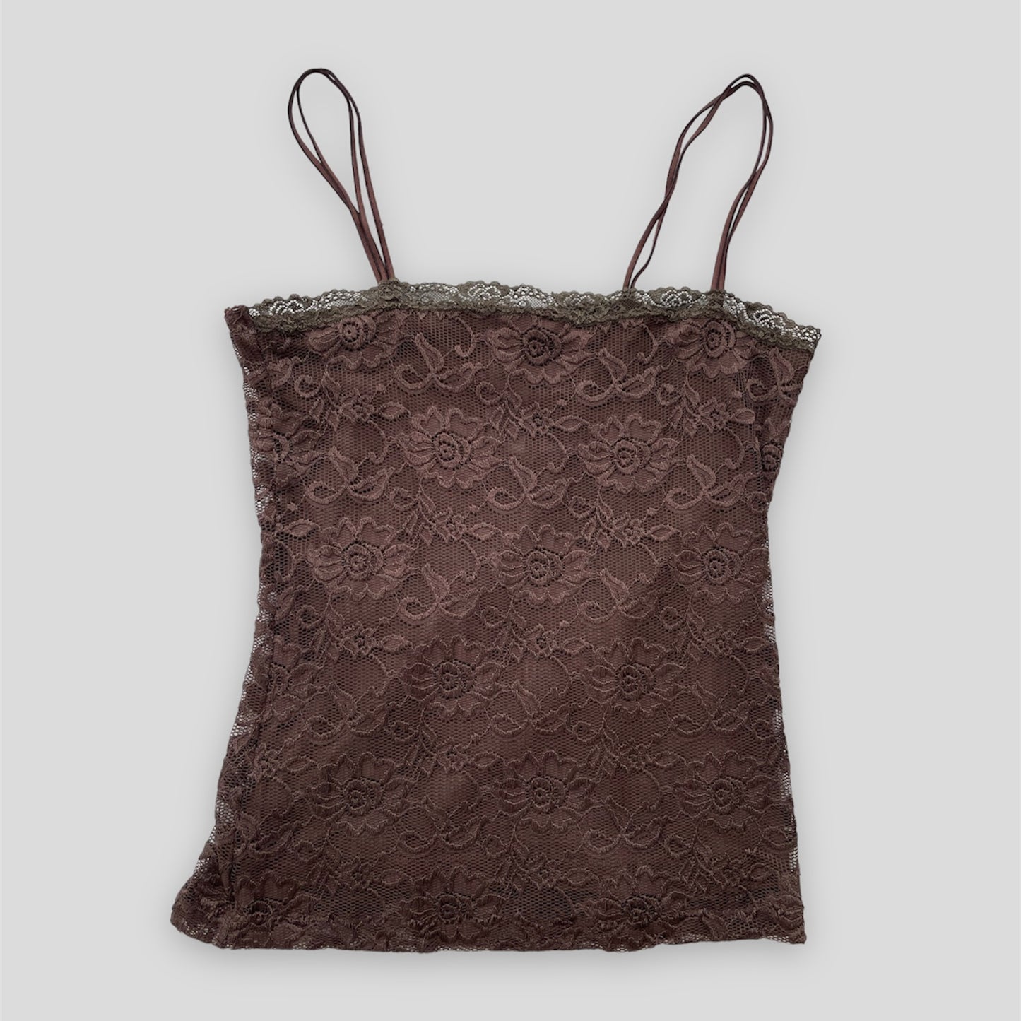 Mango Suit Brown Lace Cami - Large