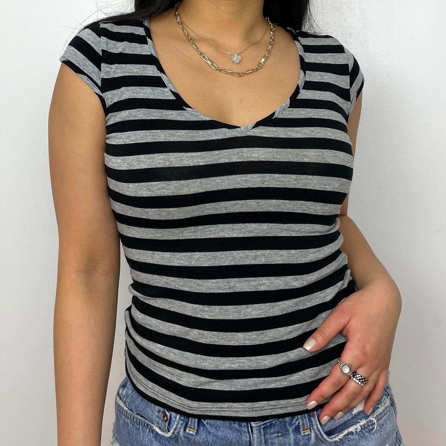 Striped Short Sleeved Tee - Zoehify 