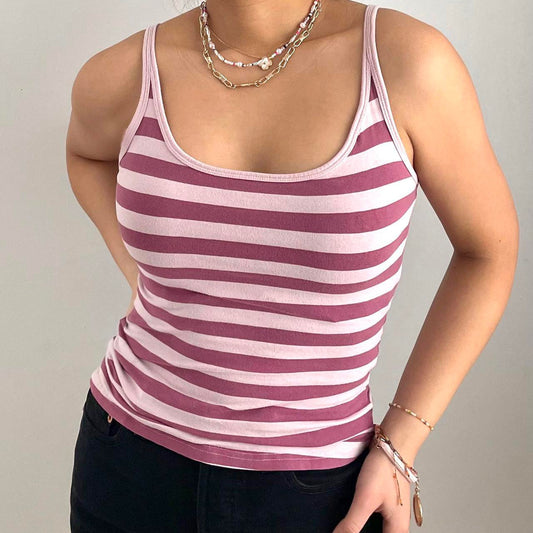 Pink Striped Tank Top - Zoehify