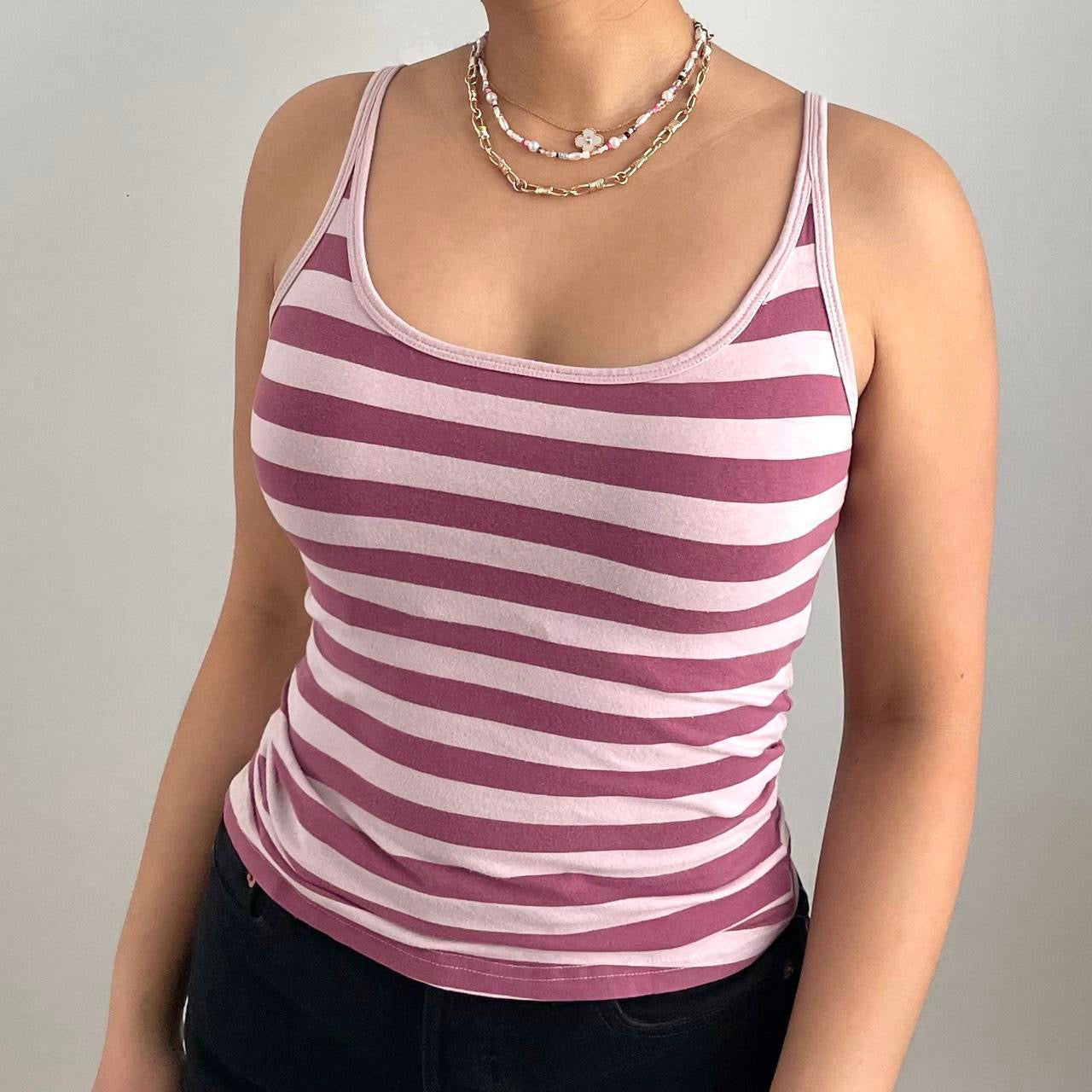 Pink Striped Tank Top - Zoehify 