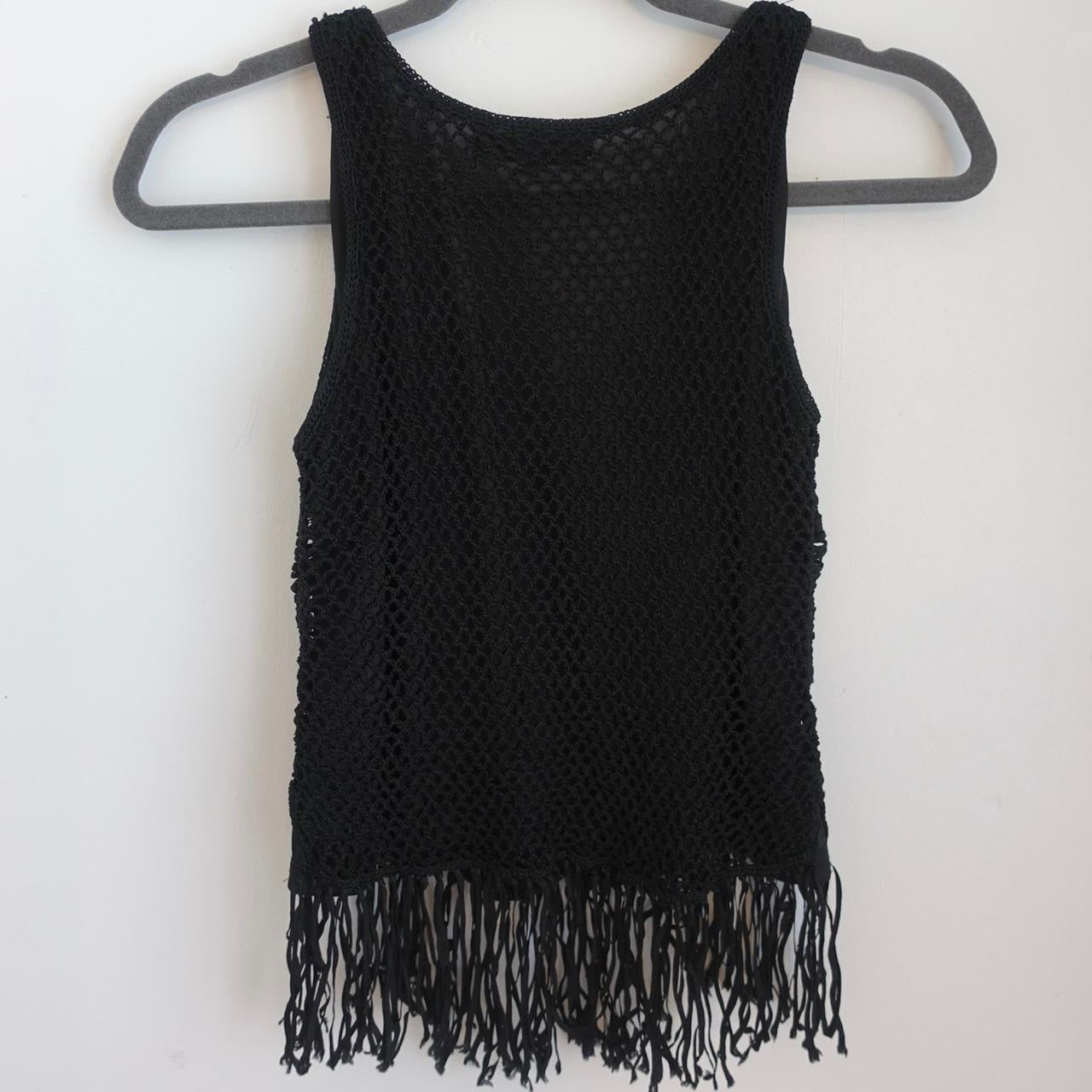 Black Tasseled Fringe Top - Zoehify 