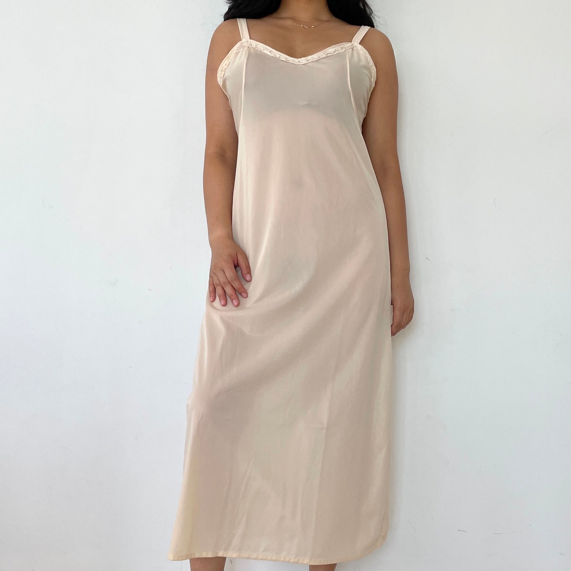 Sheer Cream Lingerie Slip Maxi Dress – Zoehify