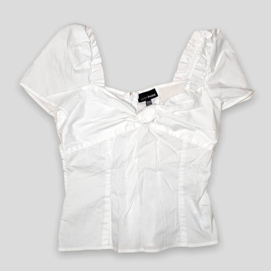 Lucy Paris White Milkmaid Top - Zoehify 