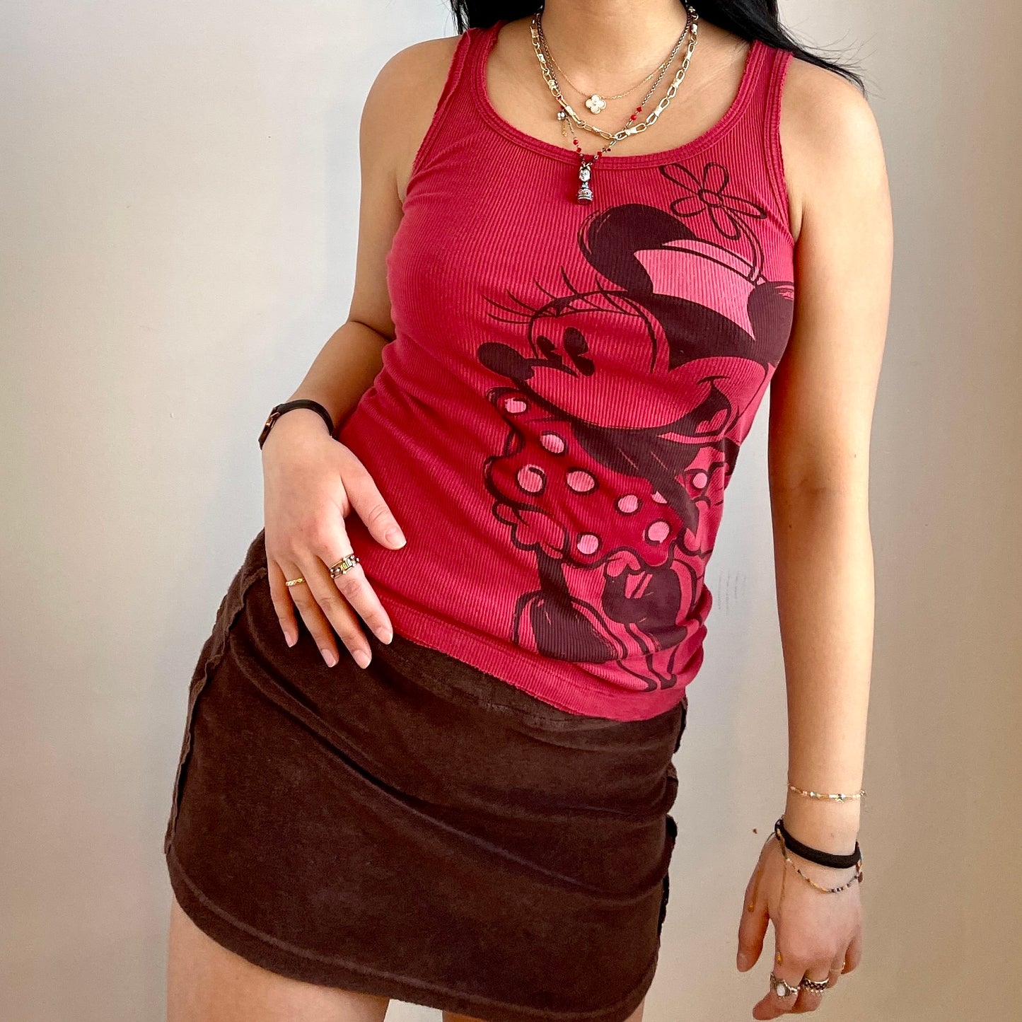 Red Minnie Mouse Tank Top - Zoehify 