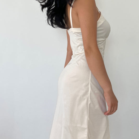 Champagne Satin Lingerie Slip Dress - Zoehify