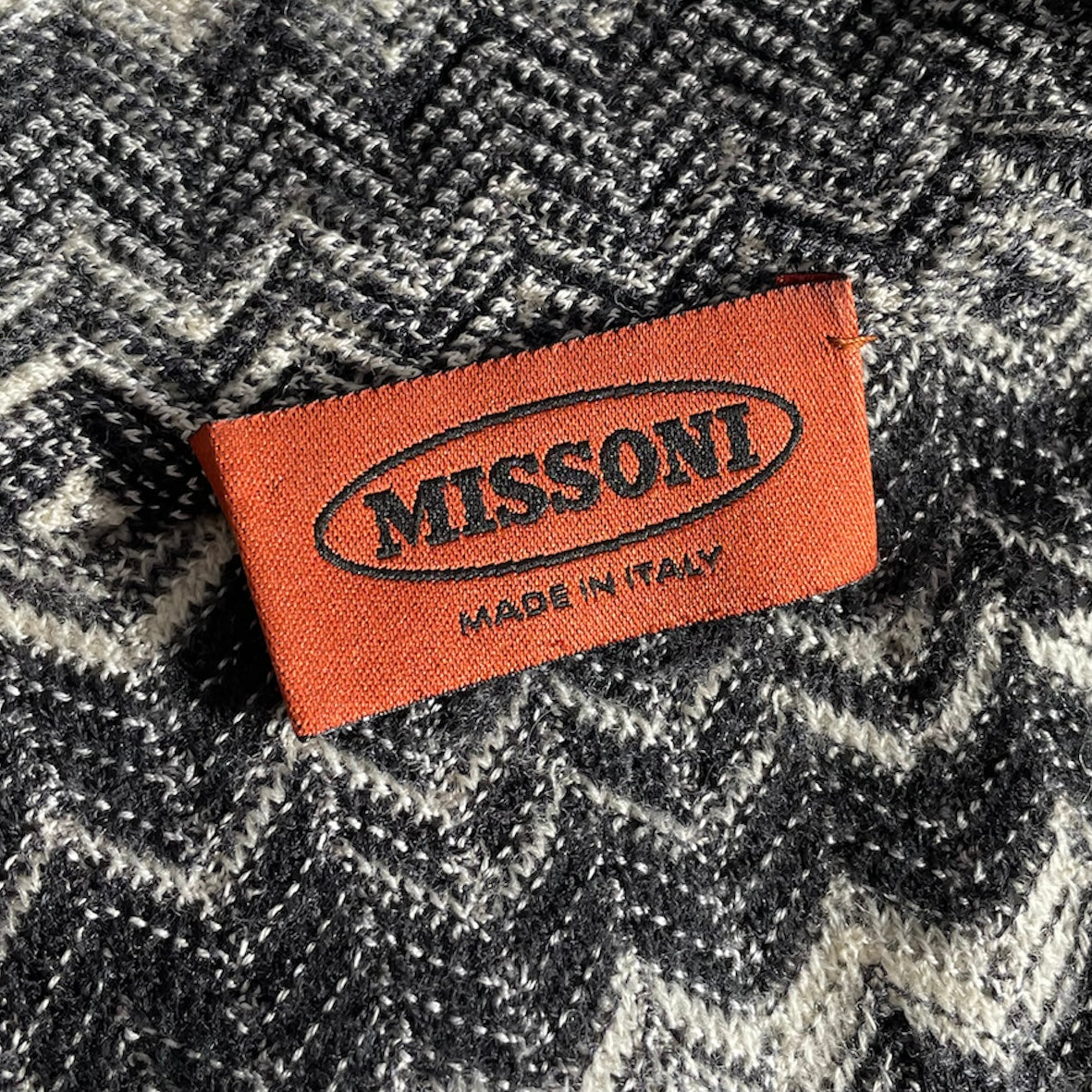 Missoni Black & Grey Iconic Zig Zag Cardigan - Large