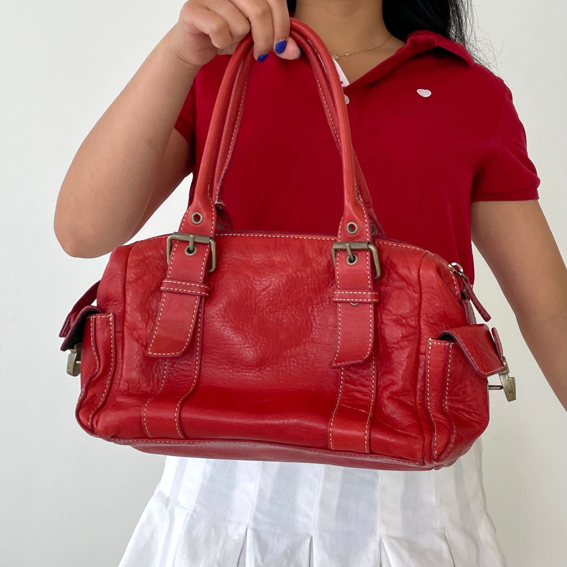 Y2K Red Shoulder Bag - Zoehify 