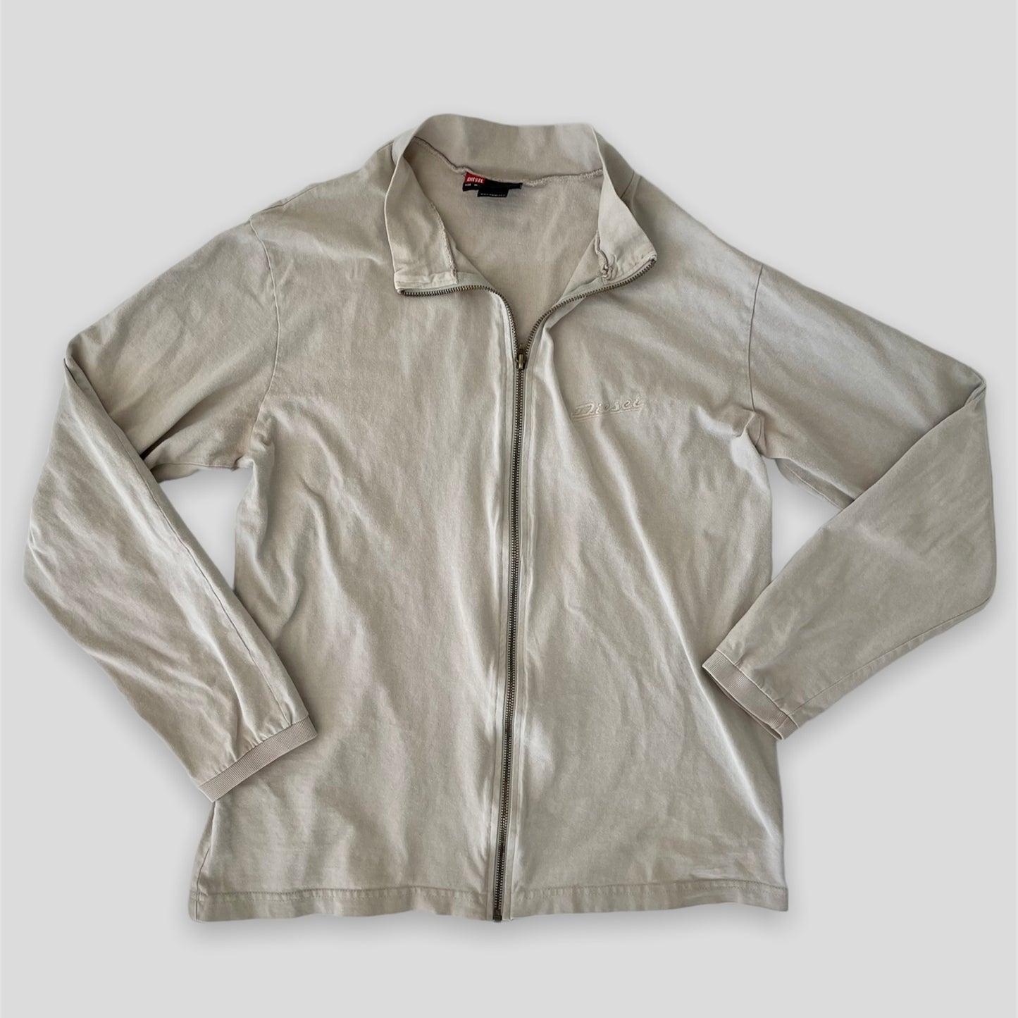 Diesel Taupe Zip Up Jacket - Medium/Large