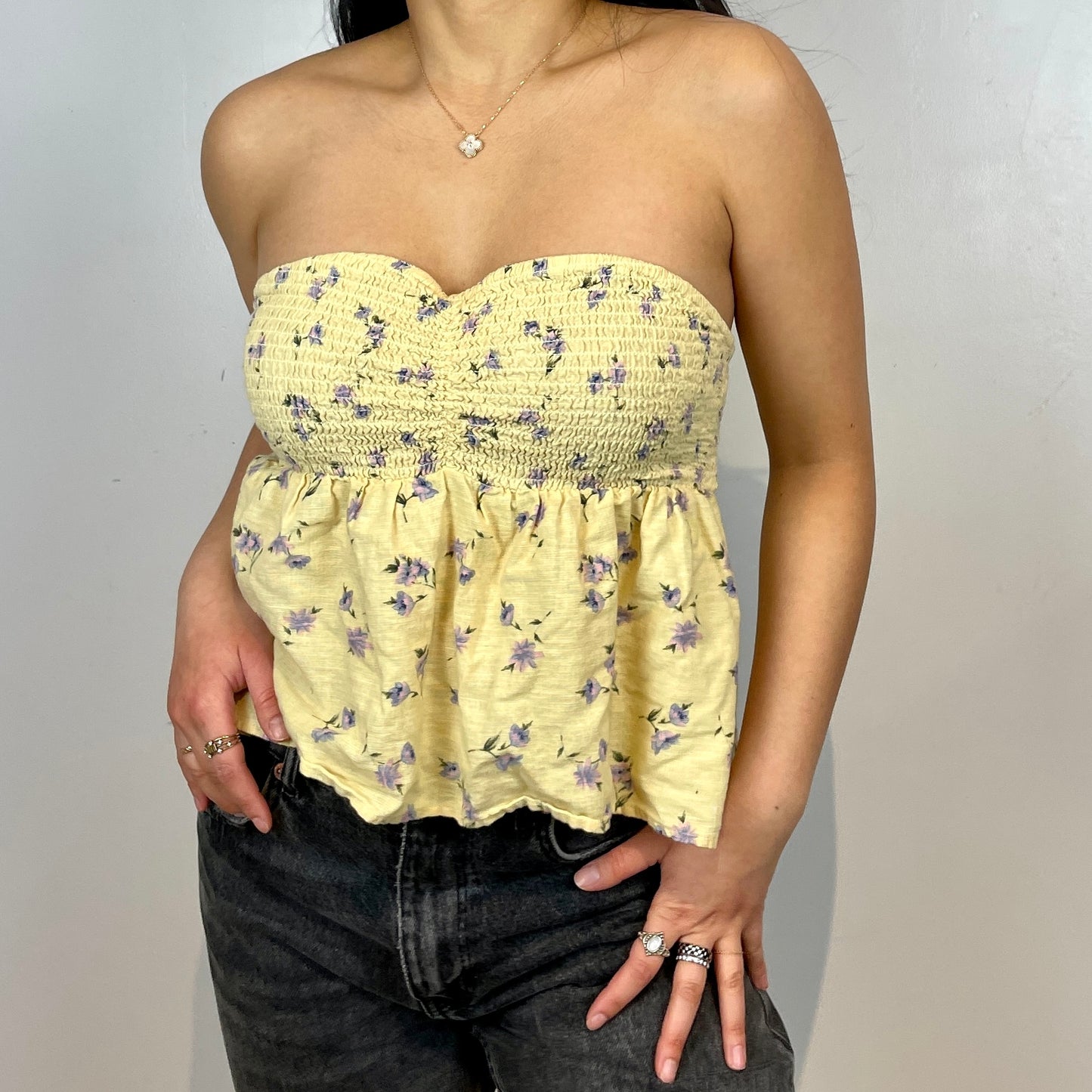 Yellow Floral Bandeau - Zoehify 