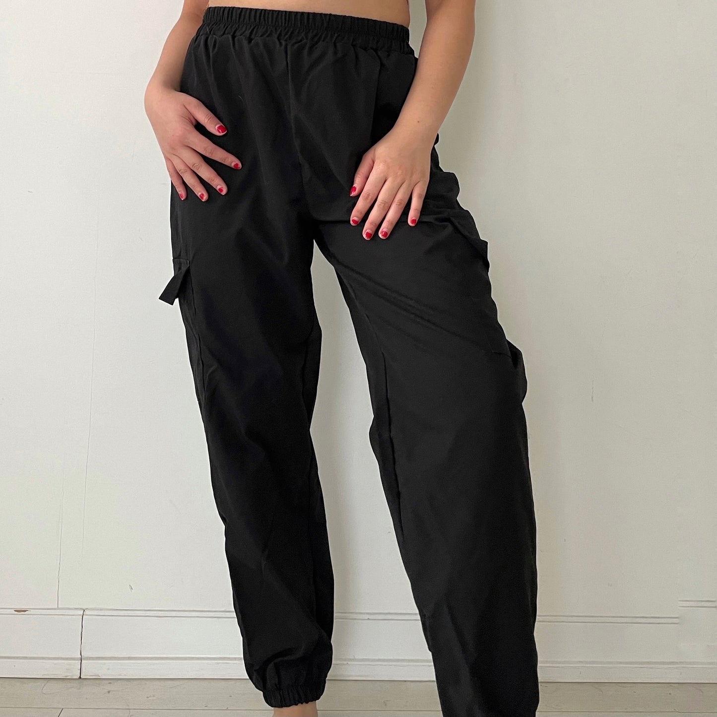 Black Cargo Pants - Small