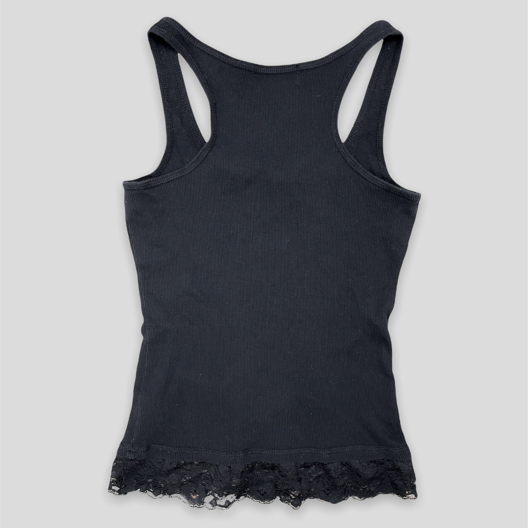 Black Lace Trim Tank - Zoehify 