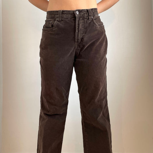 Lois Brown Corduroy Trousers - Zoehify 