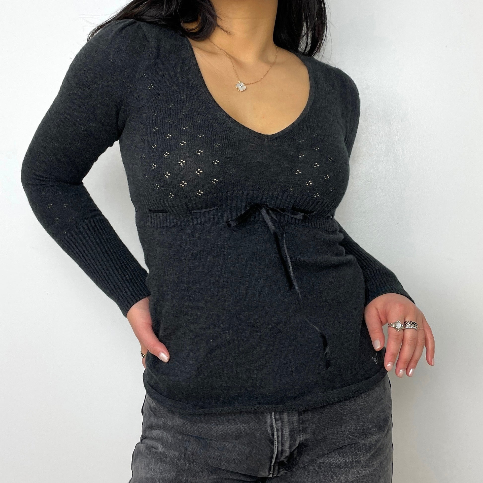 Grey Long Sleeved Top - Zoehify 