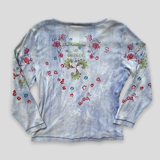 Indigo Long Sleeved Graphic Tee - Zoehify