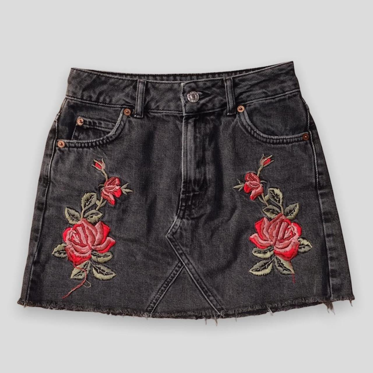 Black Denim Mini Skirt - Zoehify 