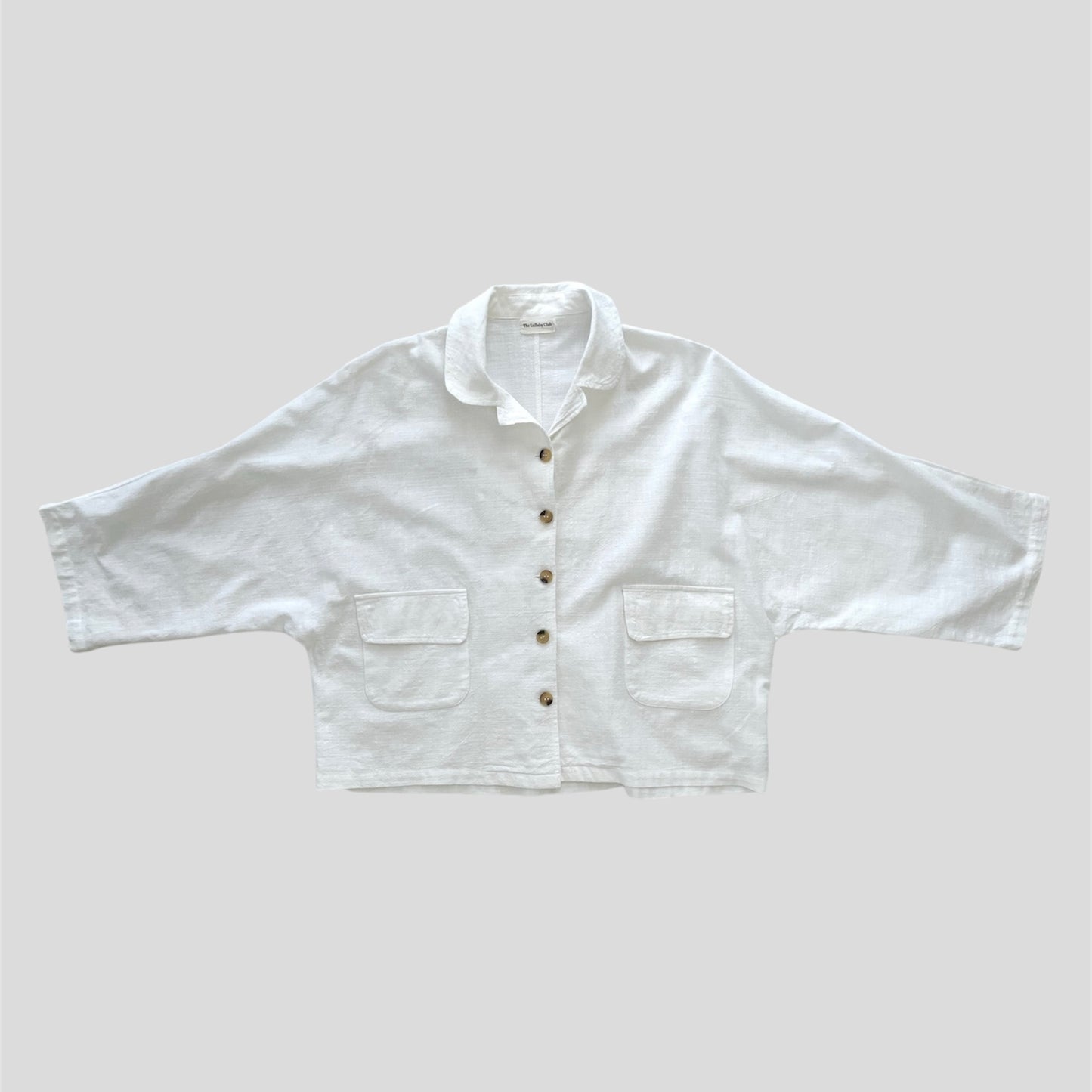 The Lullaby Club White Lounge Linen Shirt - Small/Medium