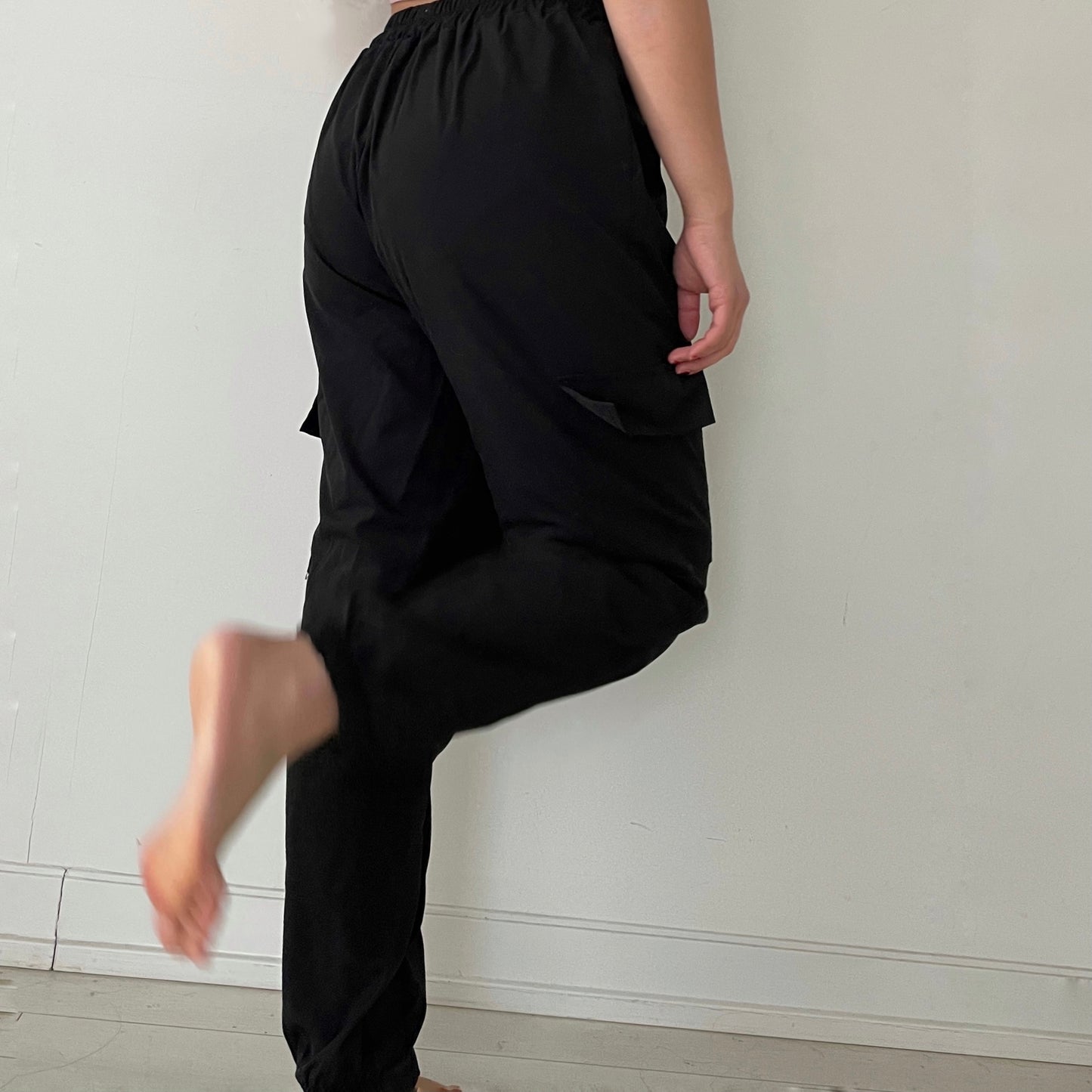 Black Cargo Pants - Small