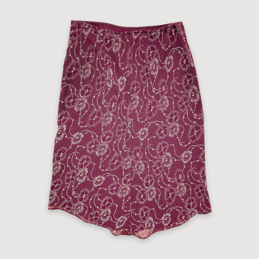 Burgundy Midi Skirt - Zoehify