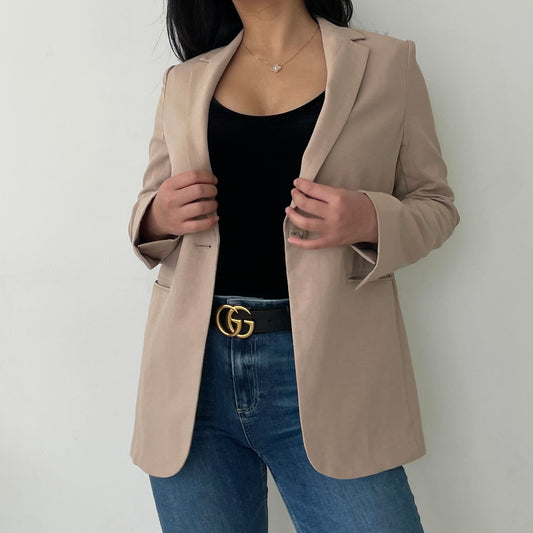 Uniqlo Beige Single Breasted Blazer - Small