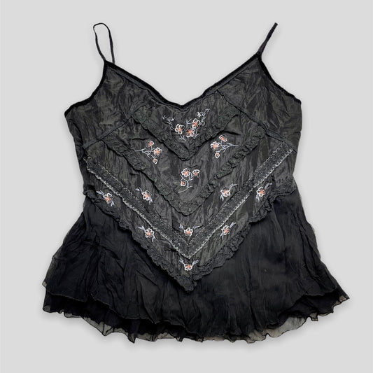 Black Floral Tank Top - Zoehify