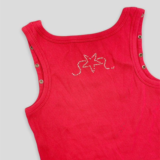 Red Eyelet Tank Top - Zoehify