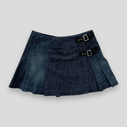 Miss Sixty Mini Pleated Denim Skirt - Small