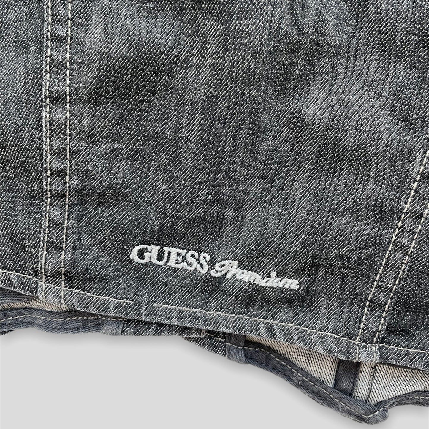 Guess Dark Wash Denim Vest - Zoehify 