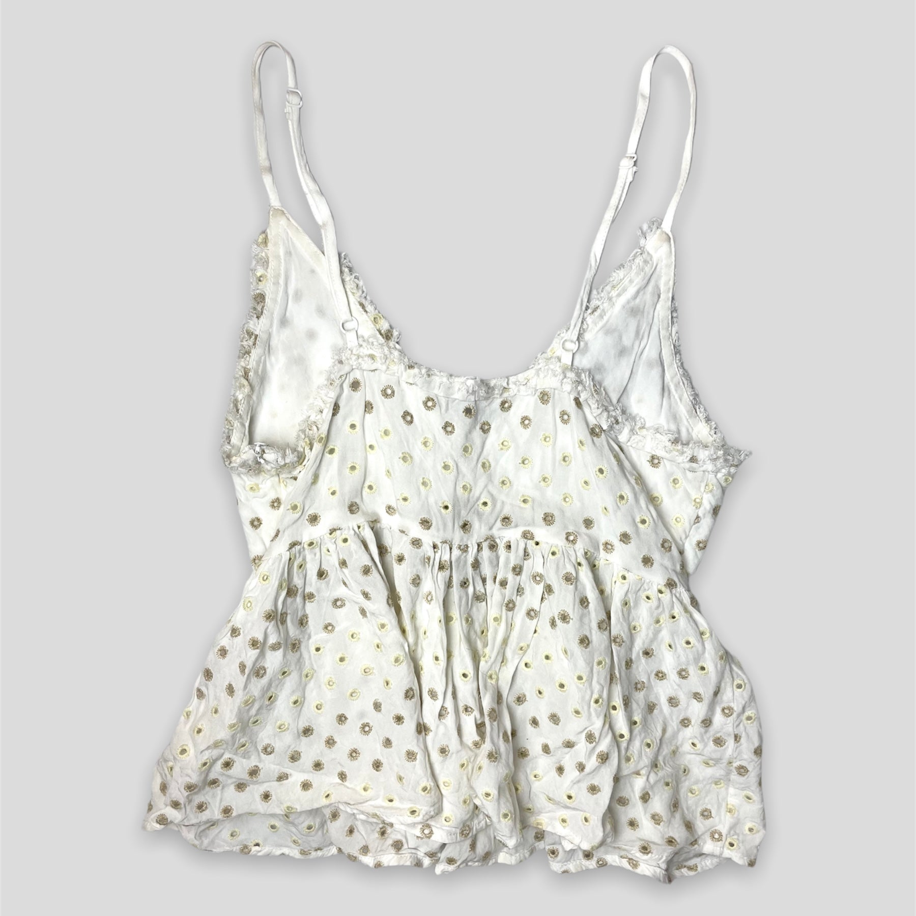 White Eyelet Babydoll Top - Zoehify 