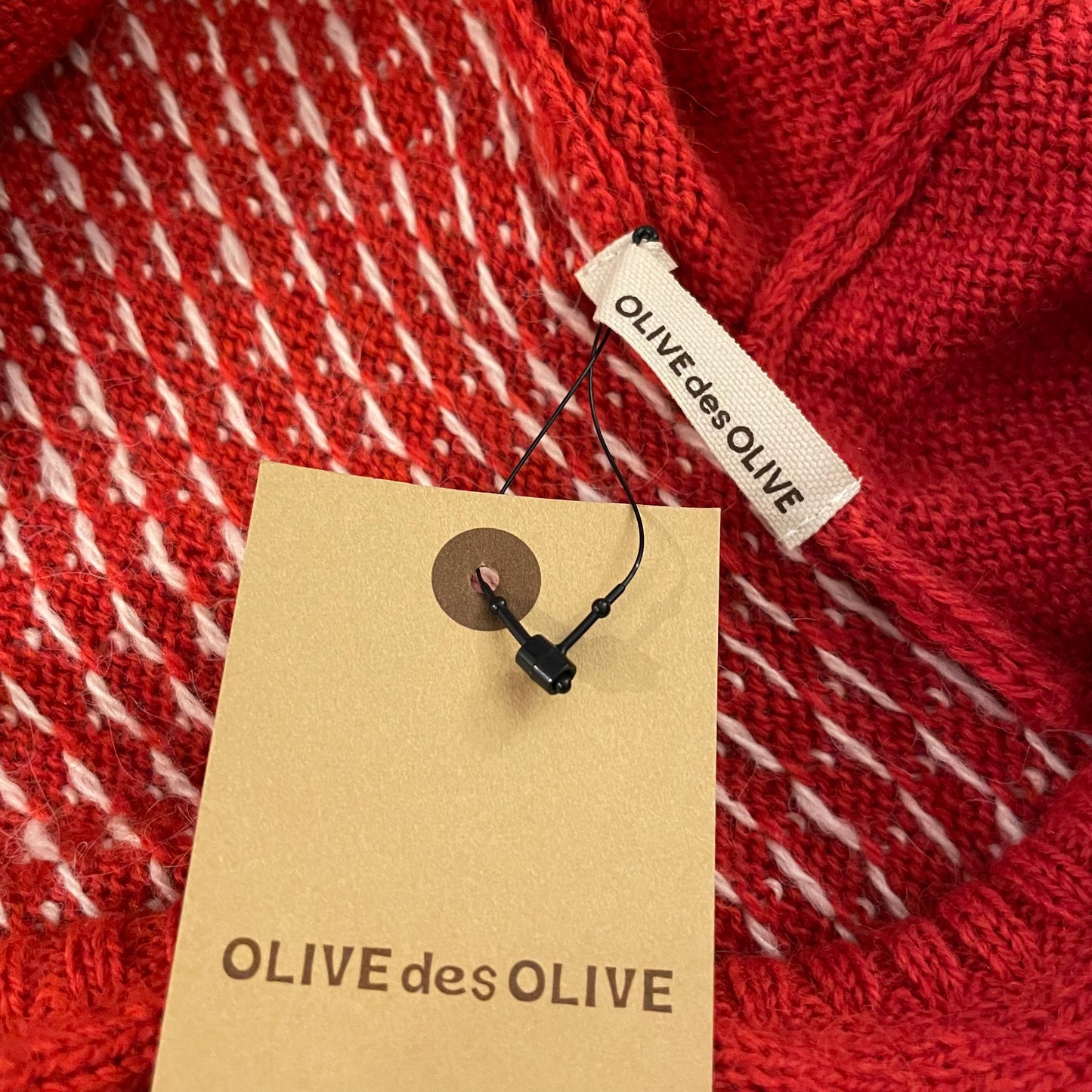 BNWT OLIVE des OLIVE Red Hooded Short Sleeve Knit Dress - Small