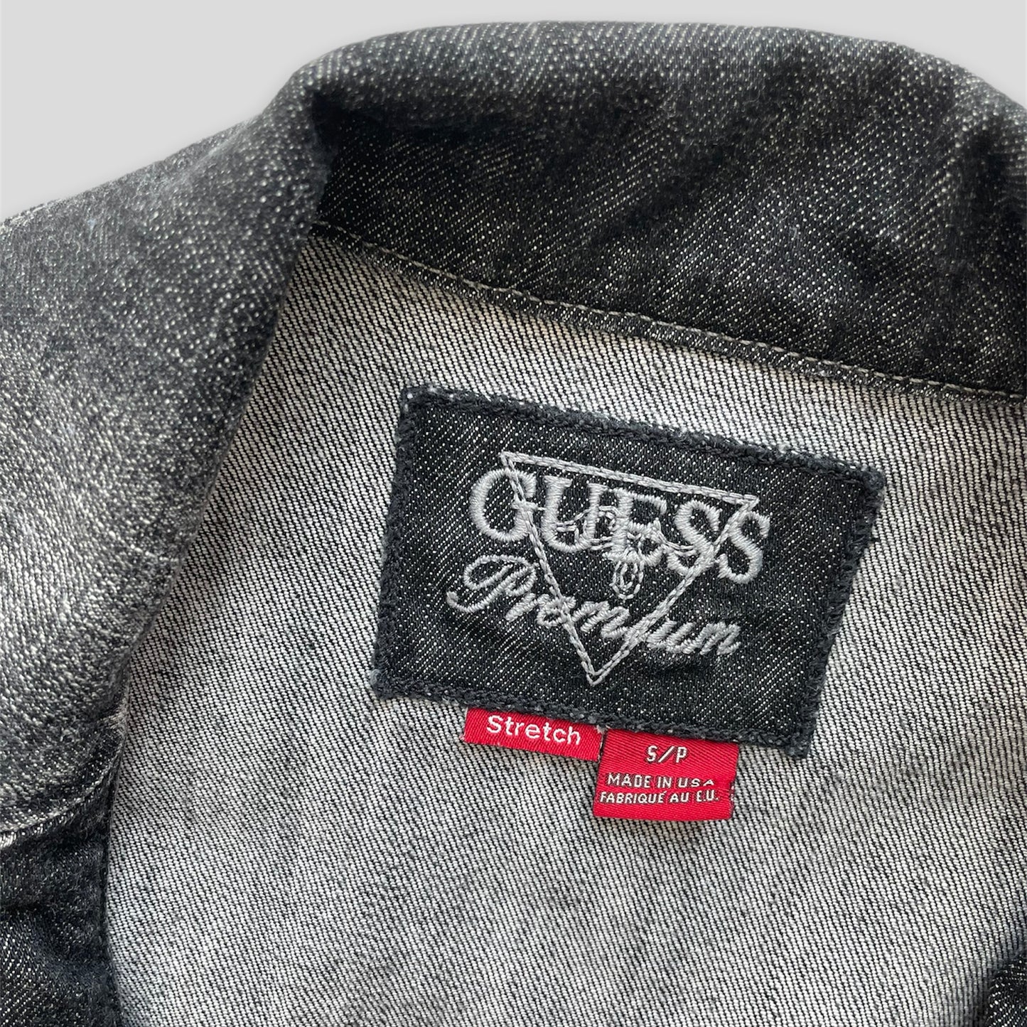 Guess Dark Wash Denim Vest - Zoehify 