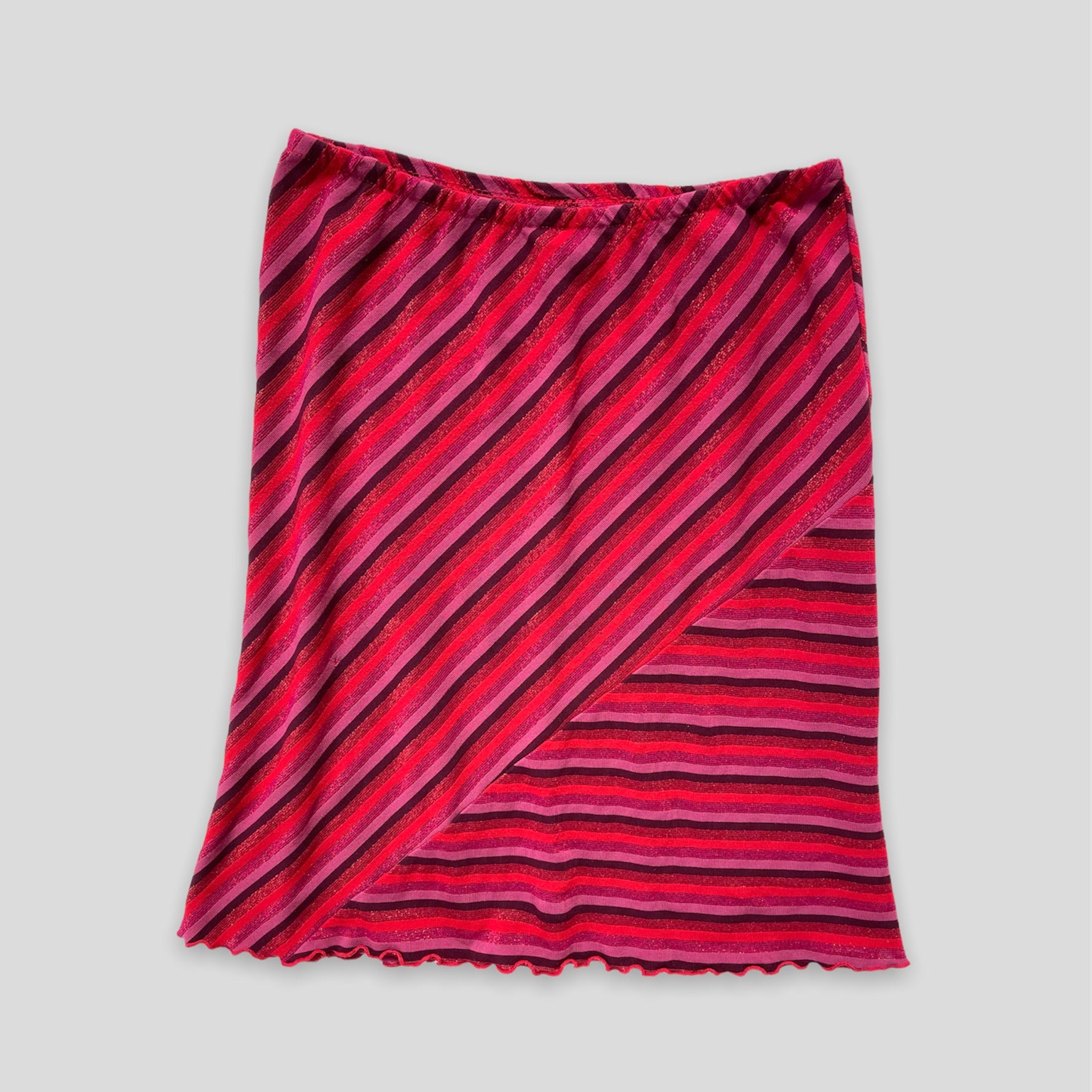 Vintage 1990s Pink Striped Skirt - Zoehify 