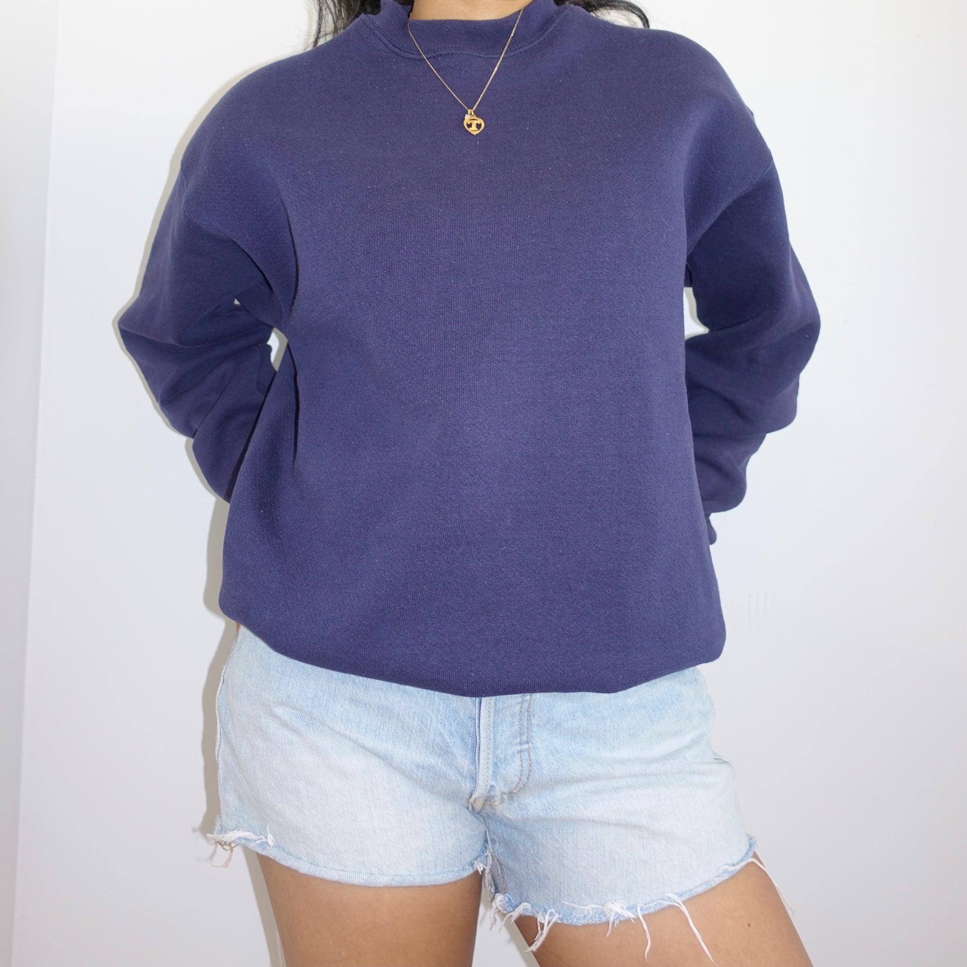 Navy Crew Neck Sweatshirt - Zoehify 