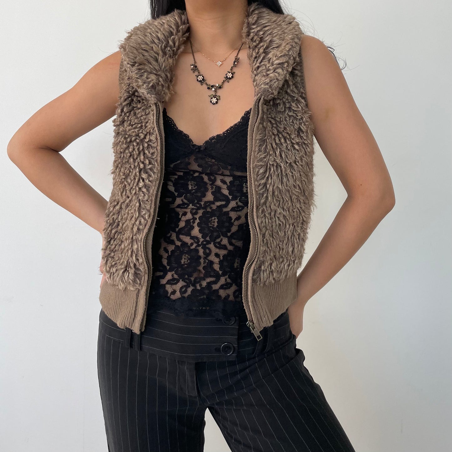 Arizona Jean Co. Brown Faux Fur Vest - Small