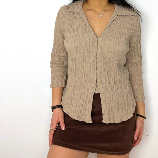 Beige Button Up - Zoehify
