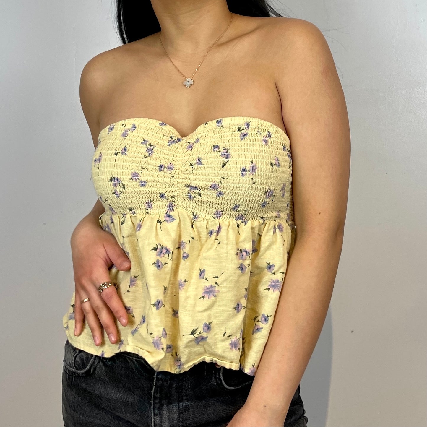 Yellow Floral Bandeau - Zoehify 