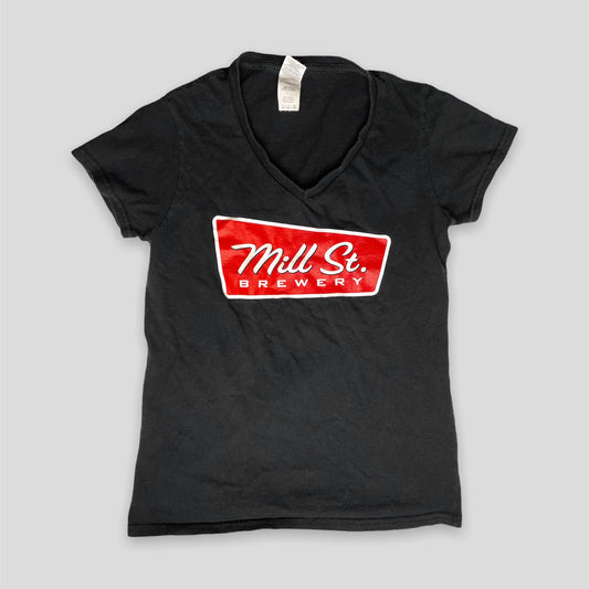 Black V Neck Graphic Tee - Zoehify