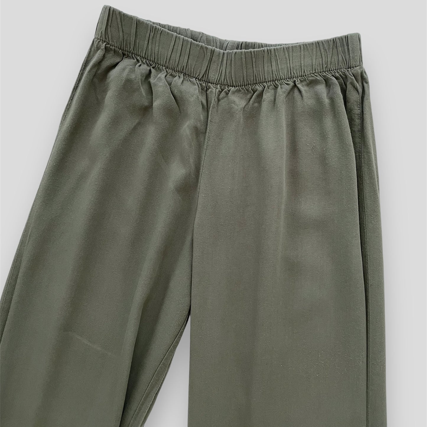 Army Green Flowy Pants - X-Small