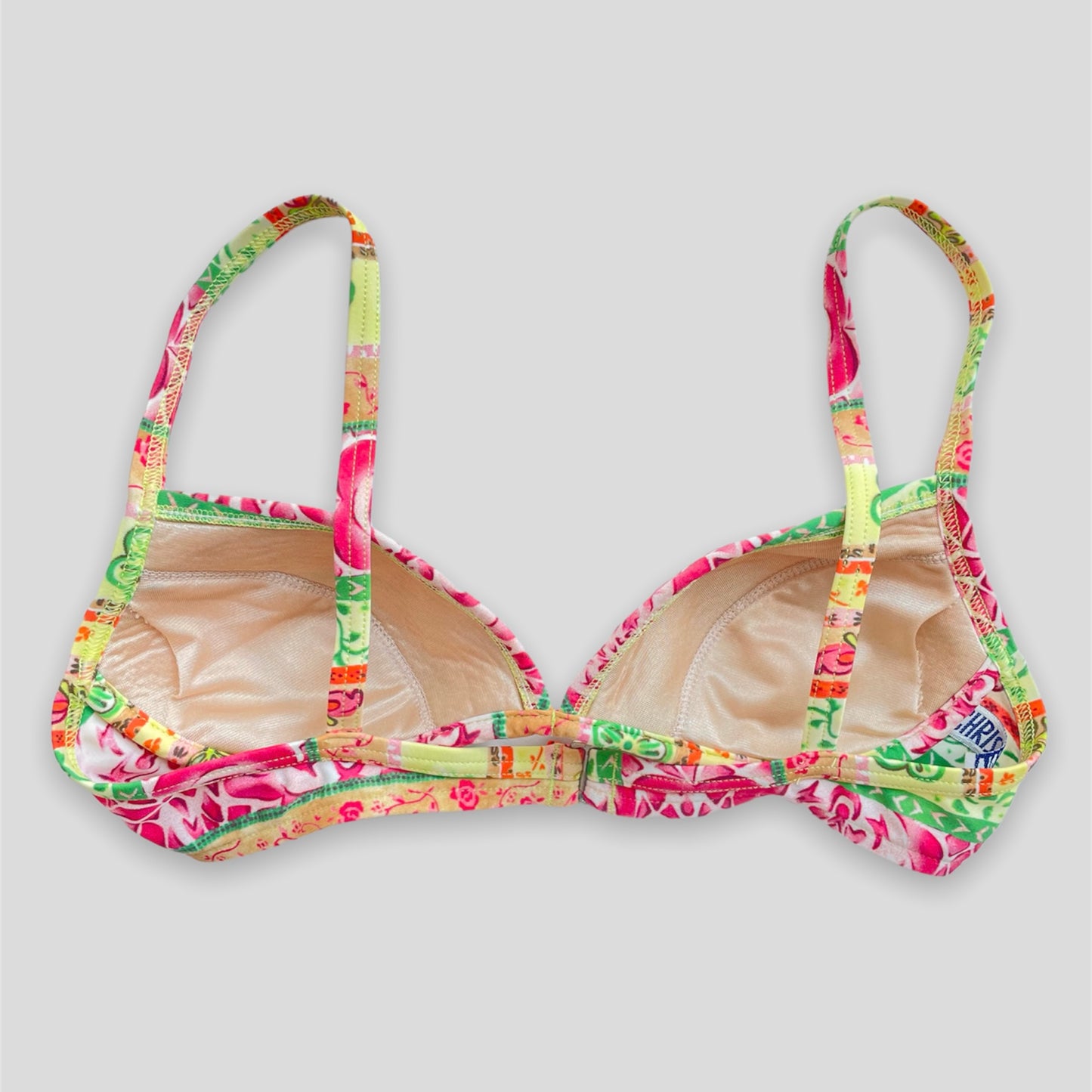 Vintage 1990s Multi-Coloured Floral Bikini Top