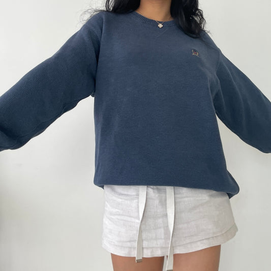 Tommy Hilfiger Blue Crewneck Long Sleeve Knit Jumper