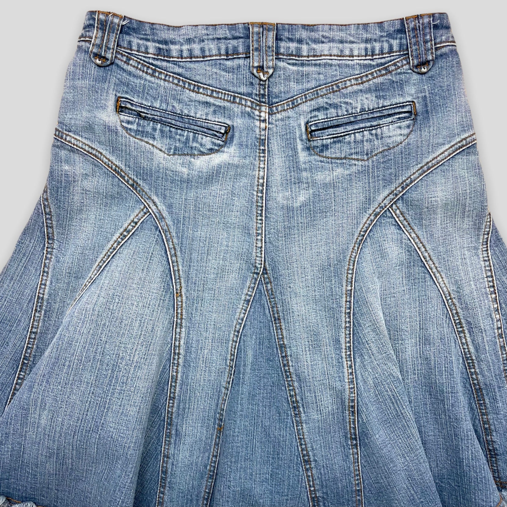 Mid Length Denim Skirt - Zoehify 