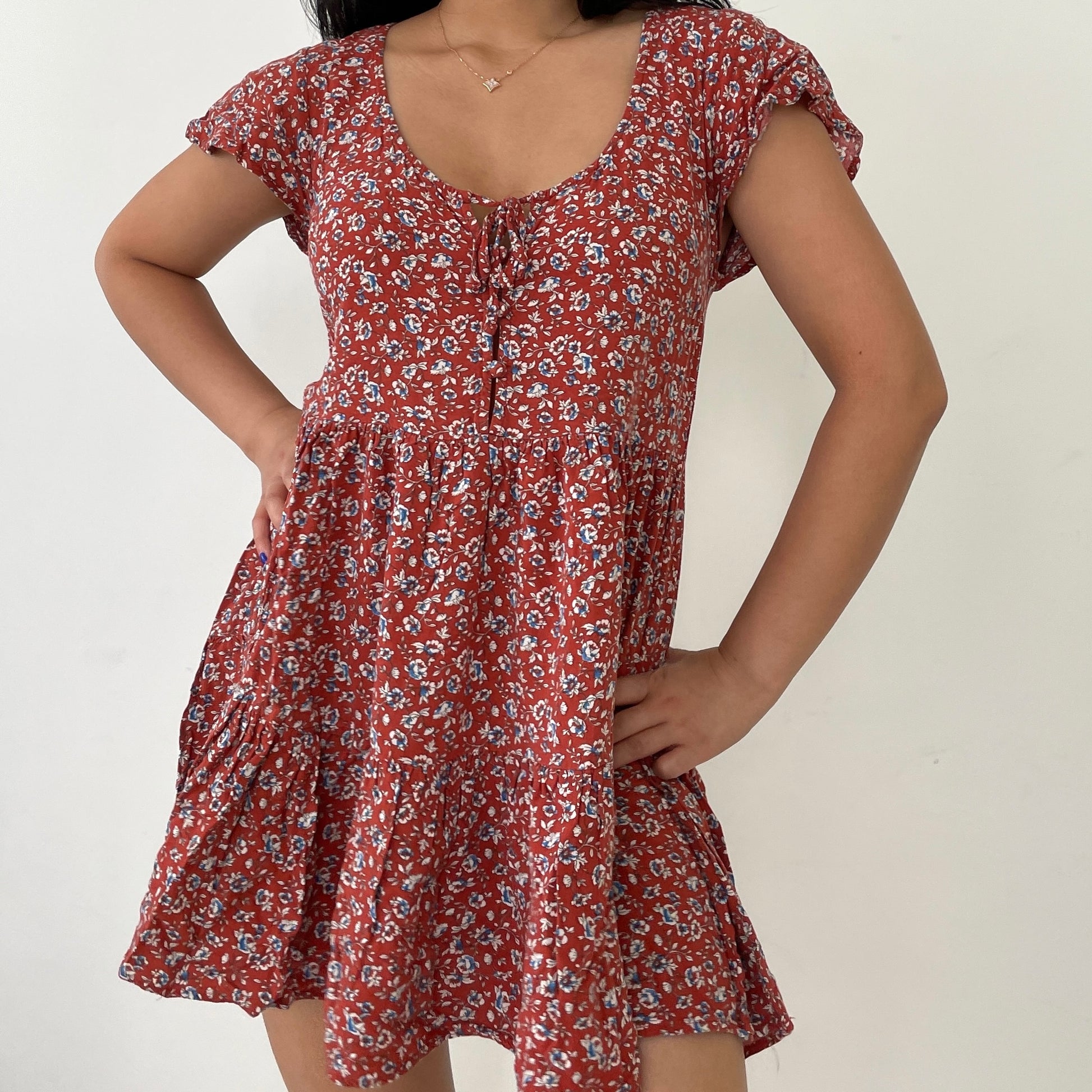 Red Urban Outfitters Babydoll Dress - Zoehify 