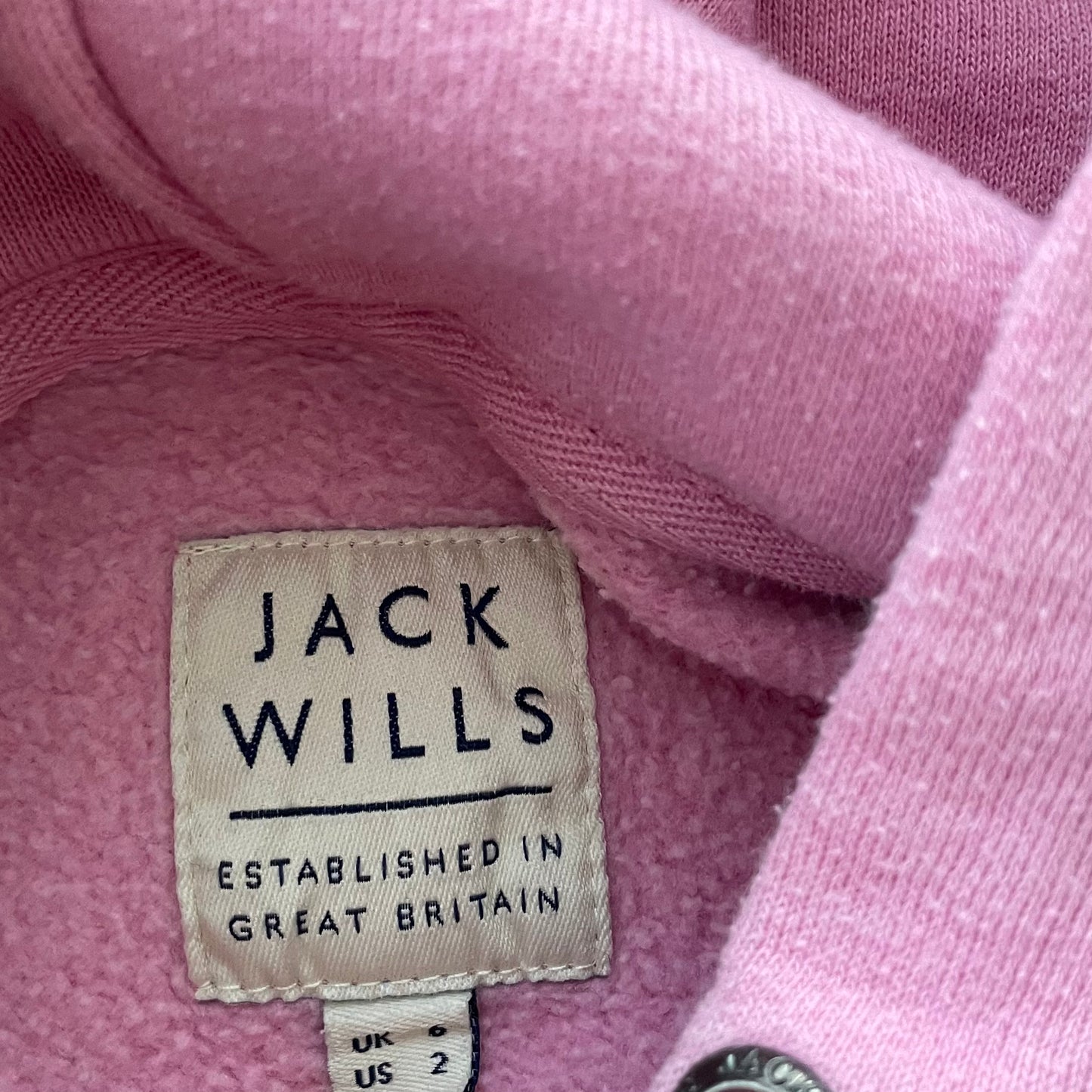 Jack Wills Pink Logo Hoodie - X-Small