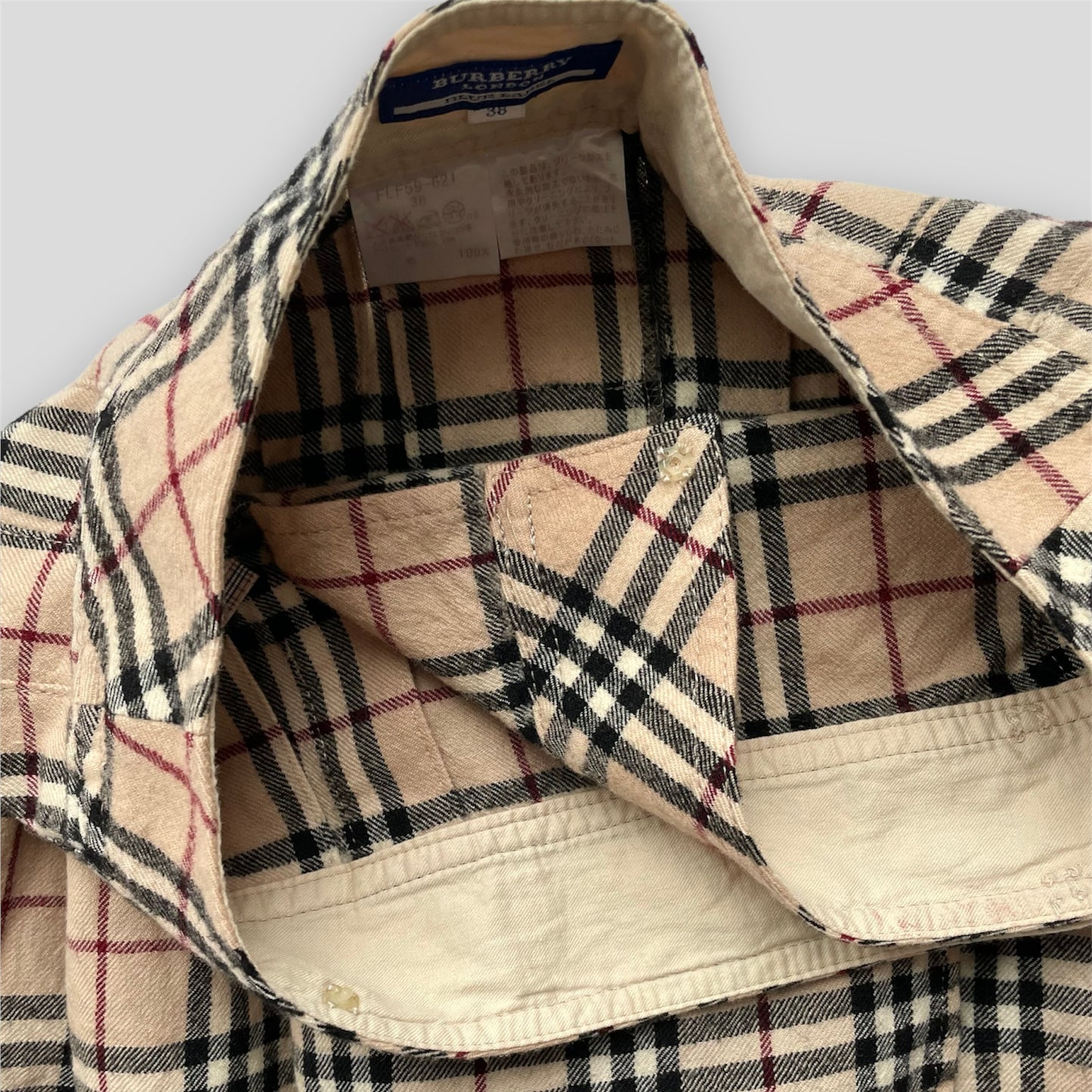 Vintage Burberry Nova Check Pleated Mini Skirt