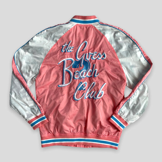 Guess Salmon Pink Bomber Jacket - Zoehify