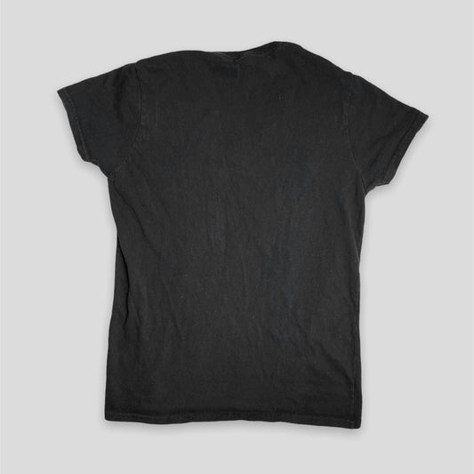 Black V Neck Graphic Tee - Zoehify 