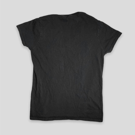 Black V Neck Graphic Tee - Zoehify