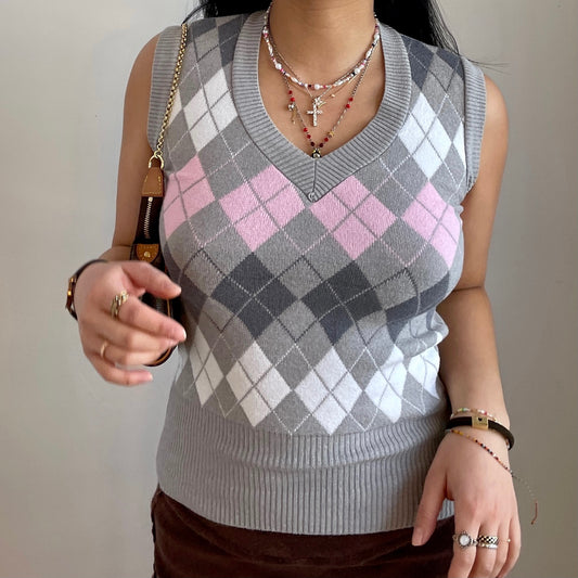 Argyle Sweater Vest - Zoehify
