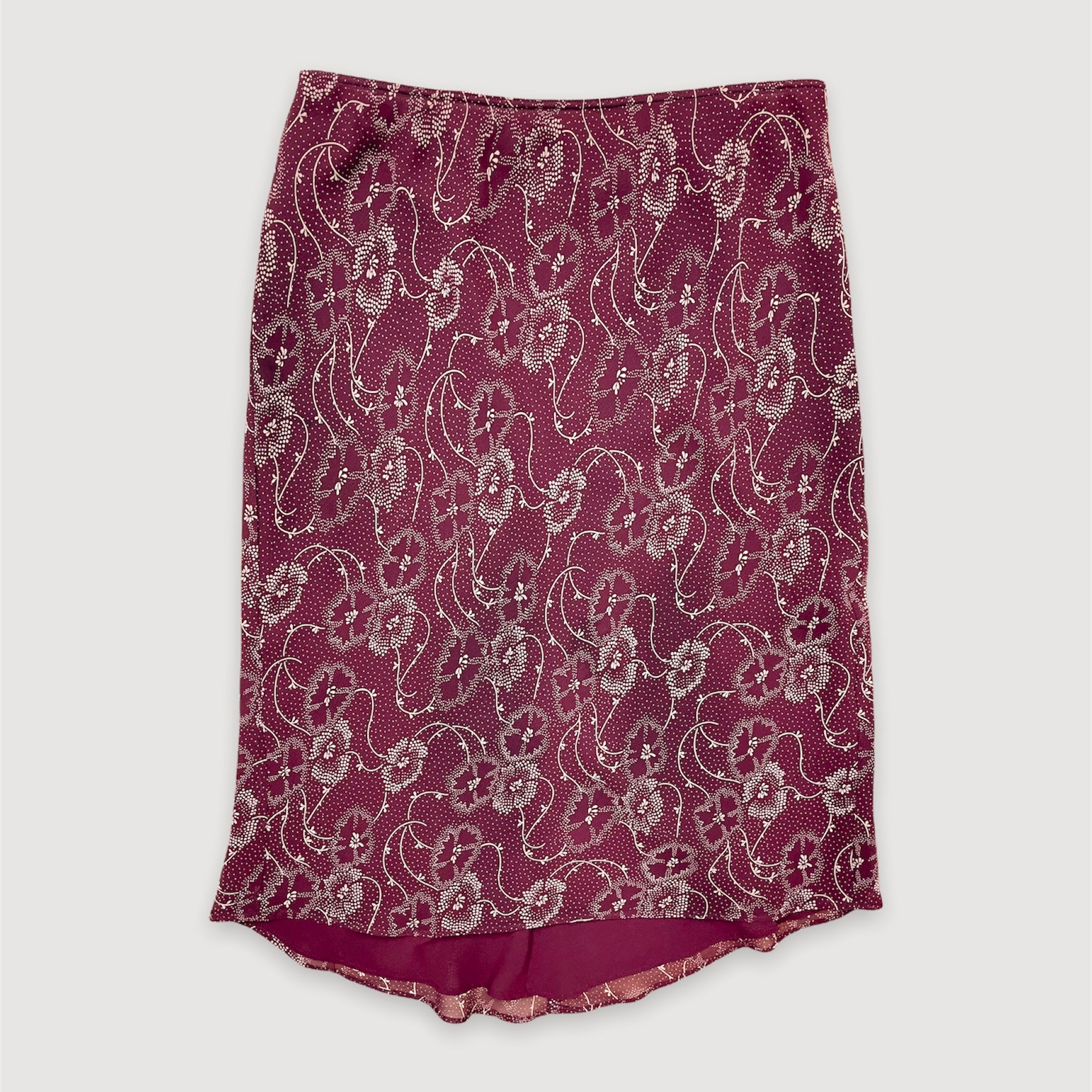 Burgundy Midi Skirt - Zoehify 