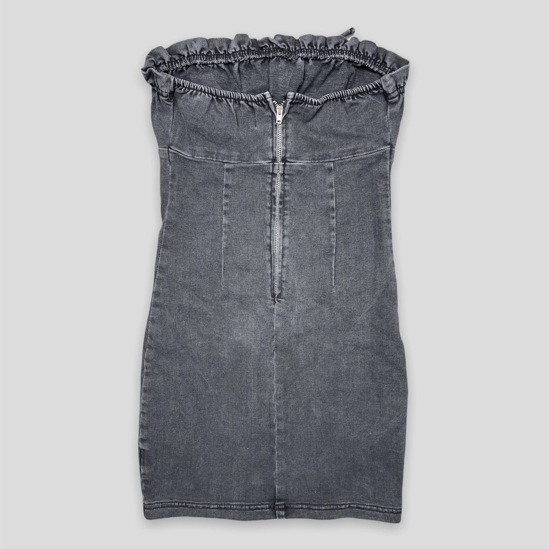 Black Denim Mini Dress - Zoehify 